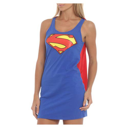 DC Comics Supergirl Nightgown with Cape and Red Foil Logo